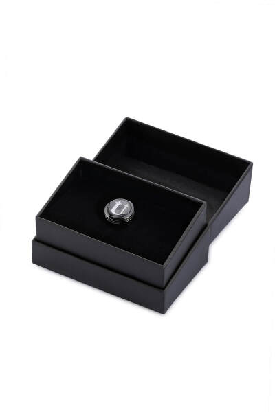 U Harfli Yuvarlak Tekli Kol Düğmesi - 4