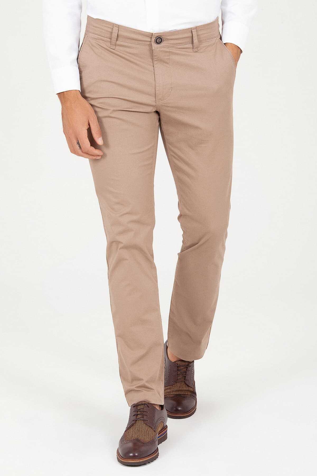 Vizon Regular Fit Pamuklu Yandan Cep Kanvas Pantolon - 1