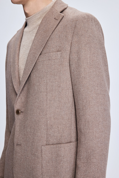 Vizon Comfort Fit Desenli Mono Yaka Ceket - 4