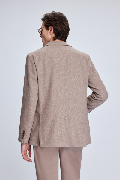 Vizon Comfort Fit Desenli Mono Yaka Ceket - 5