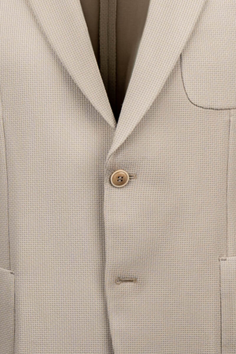 Vizon Comfort Fit Desenli Mono Yaka Klasik Ceket - HTML (1)