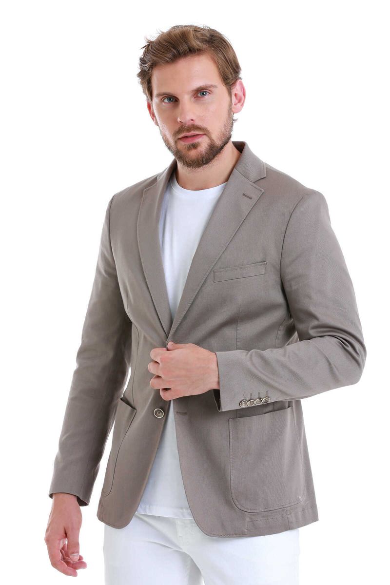 Vizon Comfort Fit Mono Yaka Klasik Ceket - Hatem Saykı