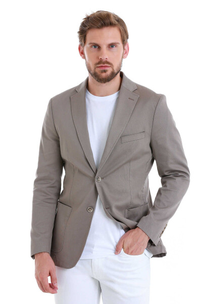 Vizon Comfort Fit Mono Yaka Klasik Ceket - 4