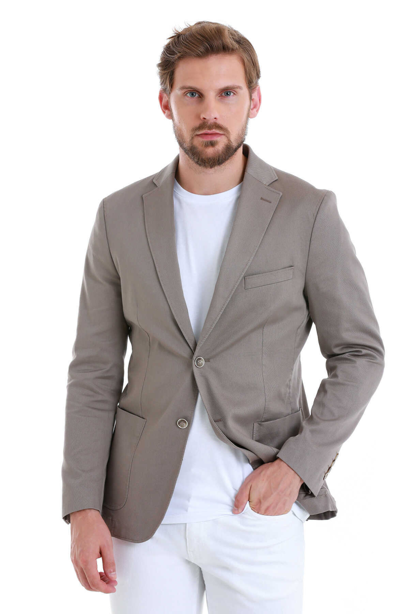 Vizon Comfort Fit Mono Yaka Klasik Ceket - Hatem Saykı (1)