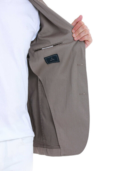 Vizon Comfort Fit Mono Yaka Klasik Ceket - 5