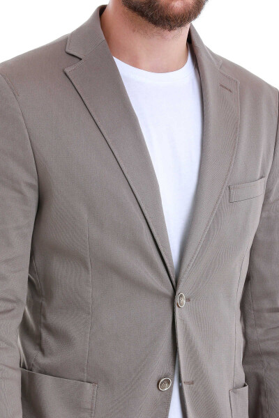 Vizon Comfort Fit Mono Yaka Klasik Ceket - 6