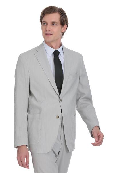 Vizon Comfort Fit Mono Yaka Casual Takım Elbise - 3