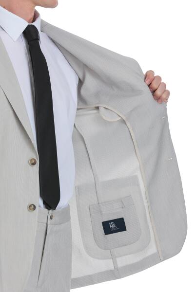 Vizon Comfort Fit Mono Yaka Casual Takım Elbise - 5