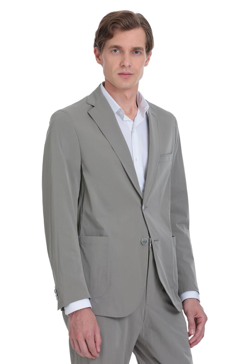 Vizon Comfort Fit Mono Yaka Casual Takım Elbise - Saykı (1)