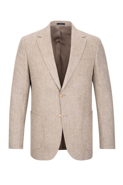 Vizon Comfort Fit Mono Yaka Yünlü Ceket - 1