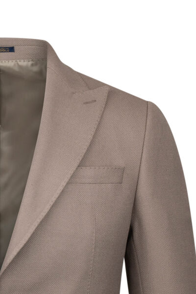 Vizon Comfort Fit Sivri Yaka Desenli Klasik Ceket - 3