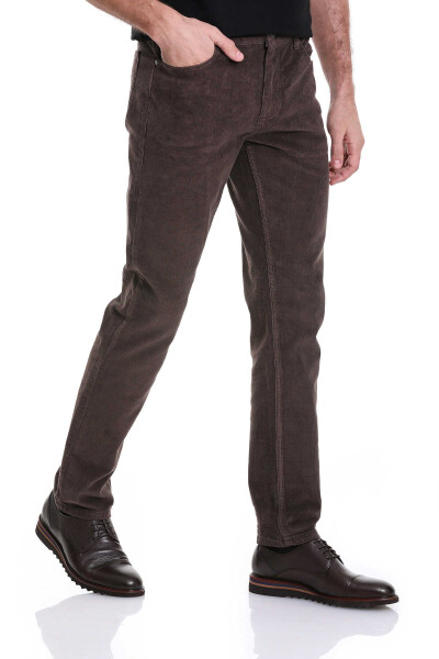 Vizon Dinamik Fit 5 Cep Casual Kadife Pantolon - 3