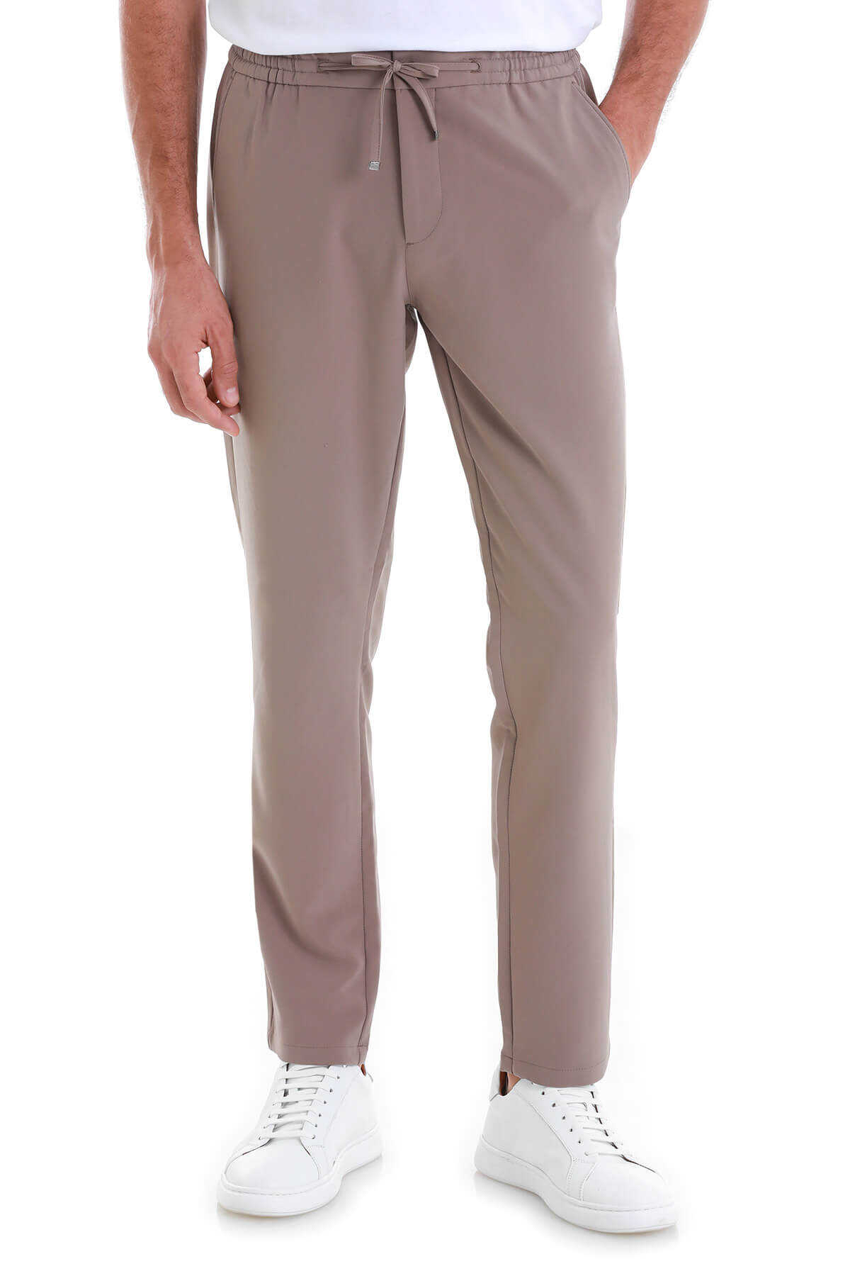 Vizon Dinamik Fit Düz Yandan Cepli Jogger Pantolon - 1