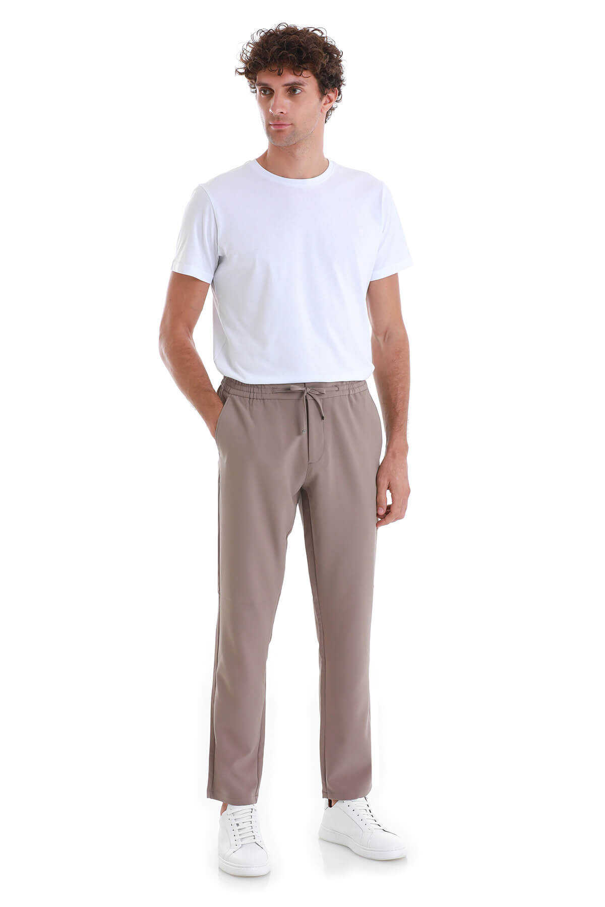 Vizon Dinamik Fit Düz Yandan Cepli Jogger Pantolon - 2