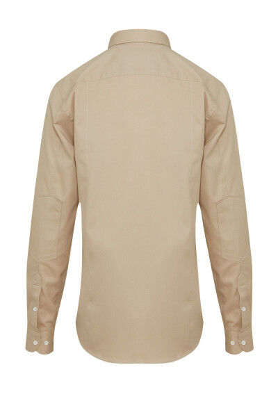 Vizon Comfort Fit 100% Pamuk Düğmeli Yaka Uzun Kollu Casual Gömlek - 3