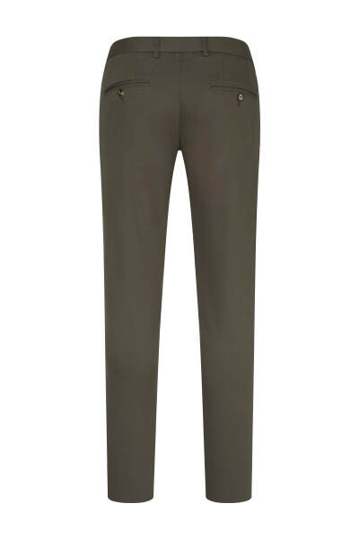 Vizon Rahat Kesim Yandan Cepli Pamuklu Kanvas Pantolon - 3