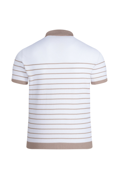 Vizon Regular Fit Apaş Yaka Pamuklu Tişört - 3