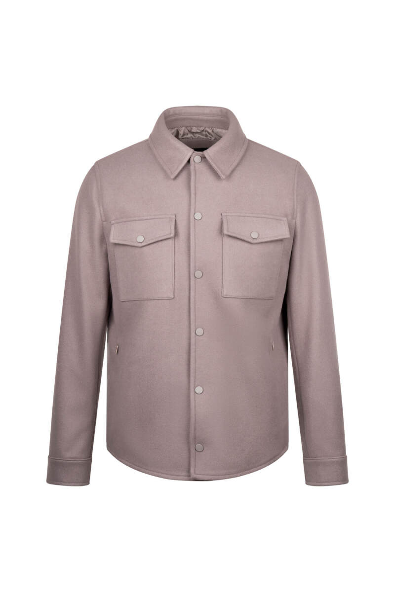 Vizon Regular Fit Uzun Kollu Erkek Gömlek Ceket - HATEM SAYKI