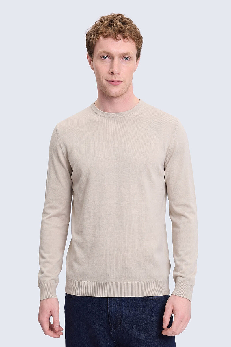 Vizon Regular Fit Bisiklet Yaka Rayon Triko Kazak