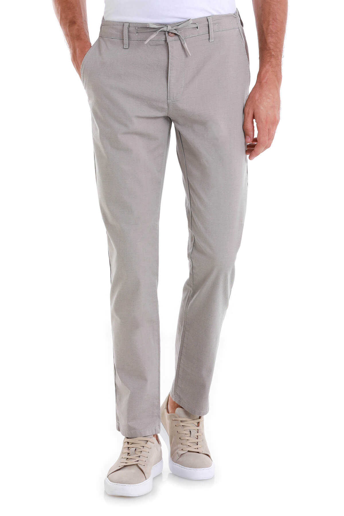 Vizon Regular Fit Desenli Yandan Cep Pamuklu Jogger Pantolon - 1