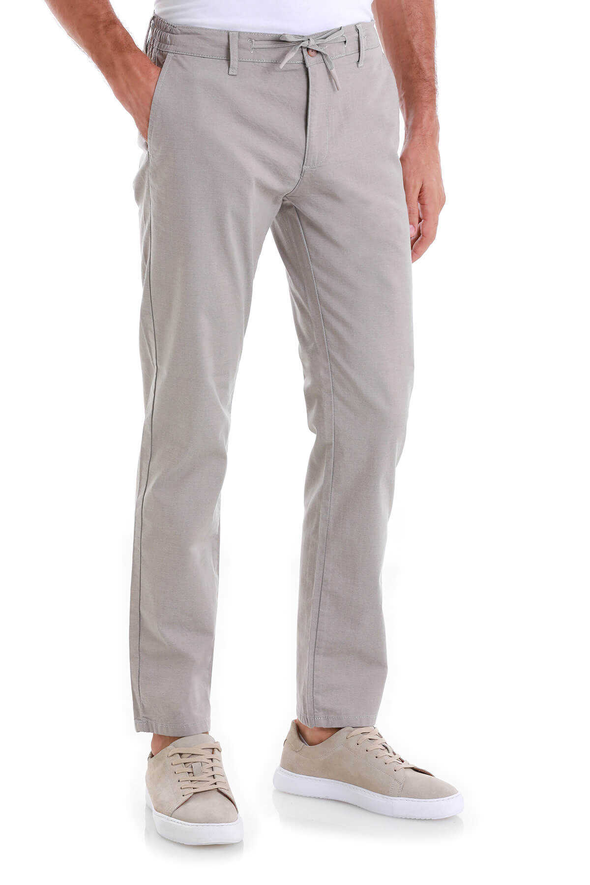 Vizon Regular Fit Desenli Yandan Cep Pamuklu Jogger Pantolon - 4