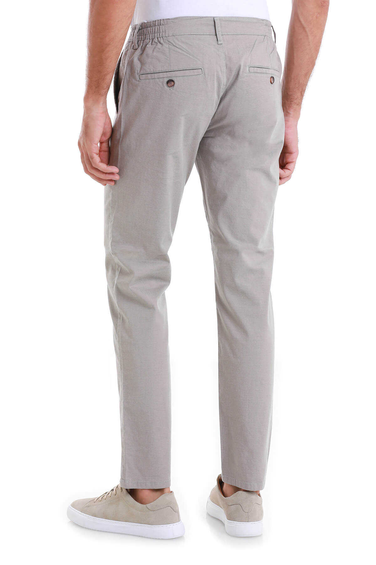 Vizon Regular Fit Desenli Yandan Cep Pamuklu Jogger Pantolon - 5