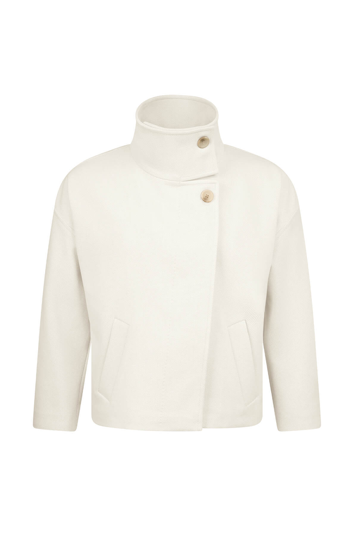 Saykı Woman Vizon Regular Fit Dik Yaka Manto - 6