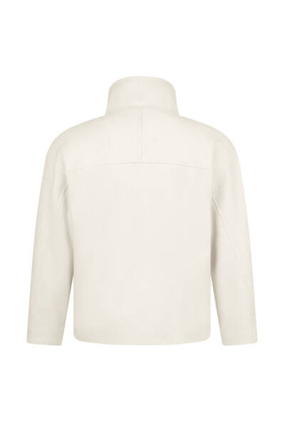 Saykı Woman Vizon Regular Fit Dik Yaka Manto - 7