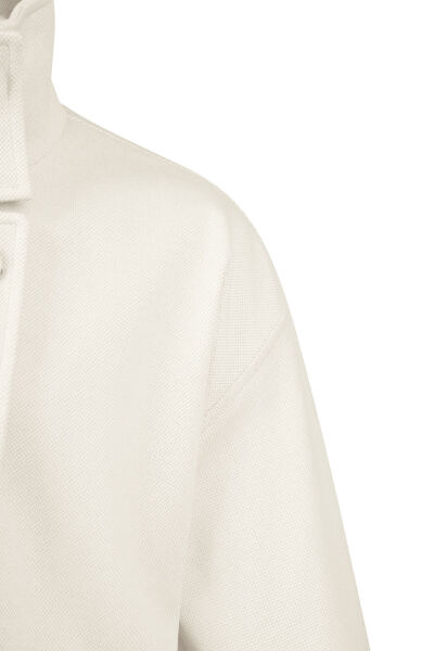 Saykı Woman Vizon Regular Fit Dik Yaka Manto - 8