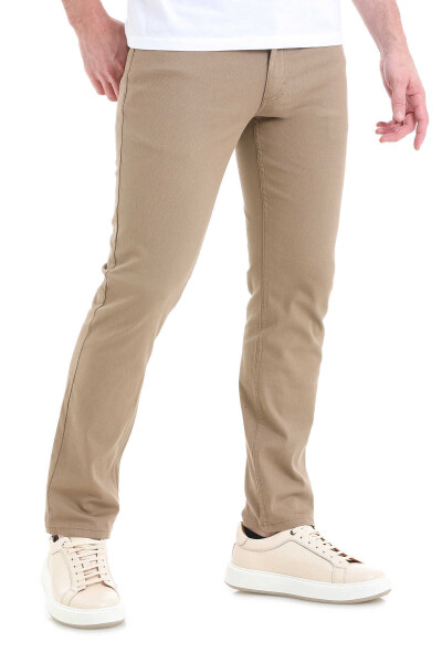 Vizon Regular Fit 5 Cep Pamuklu Kanvas Pantolon - 1