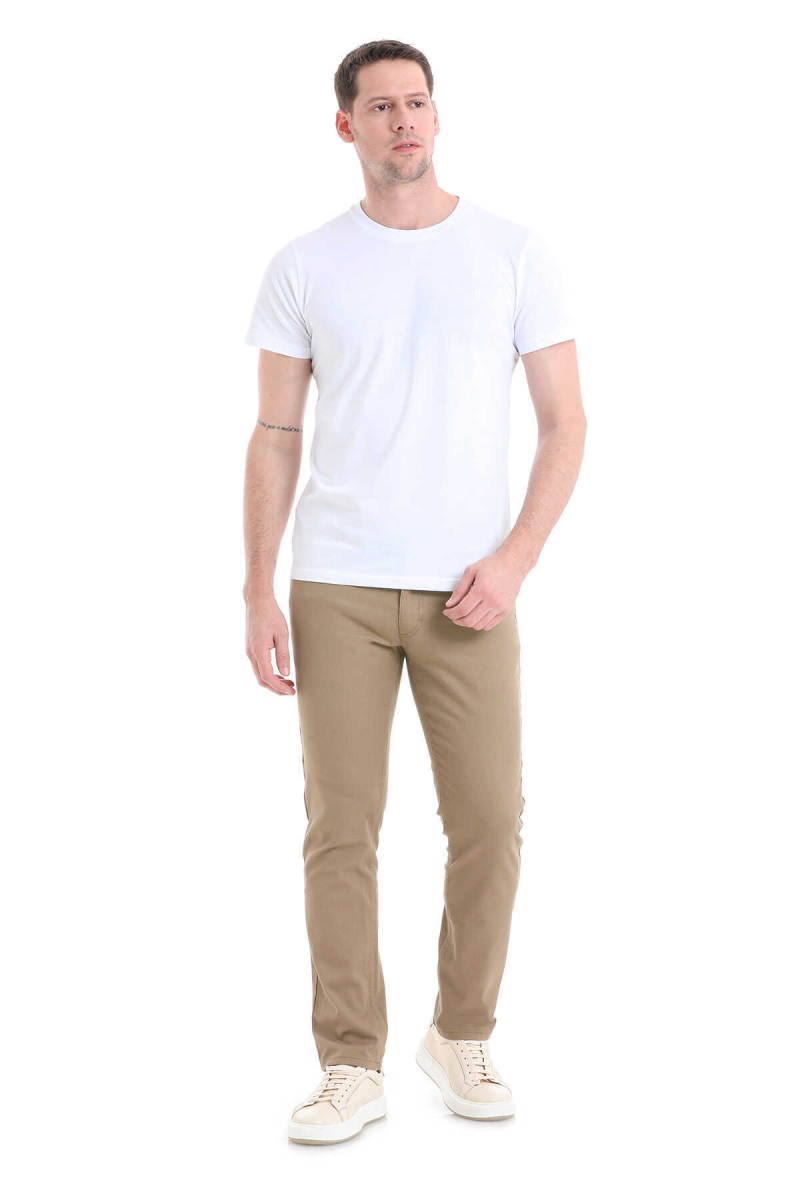 Vizon Regular Fit 5 Cep Pamuklu Kanvas Pantolon - Hatem Saykı (1)