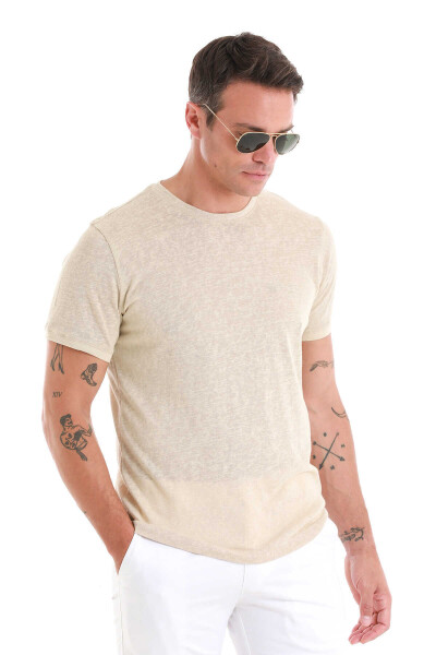 Vizon Regular Fit Bisiklet Yaka Pamuklu Tişört - 3