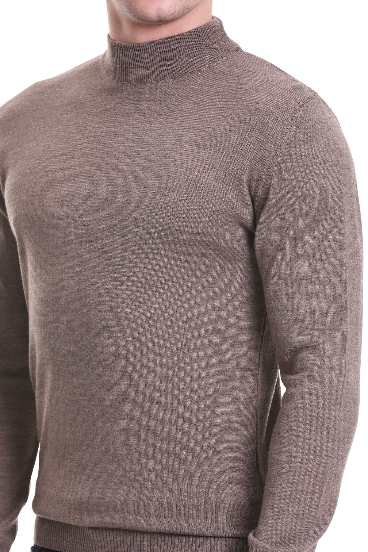 Vizon Regular Fit Yarım Balıkçı Yaka Yünlü Triko Kazak - 5