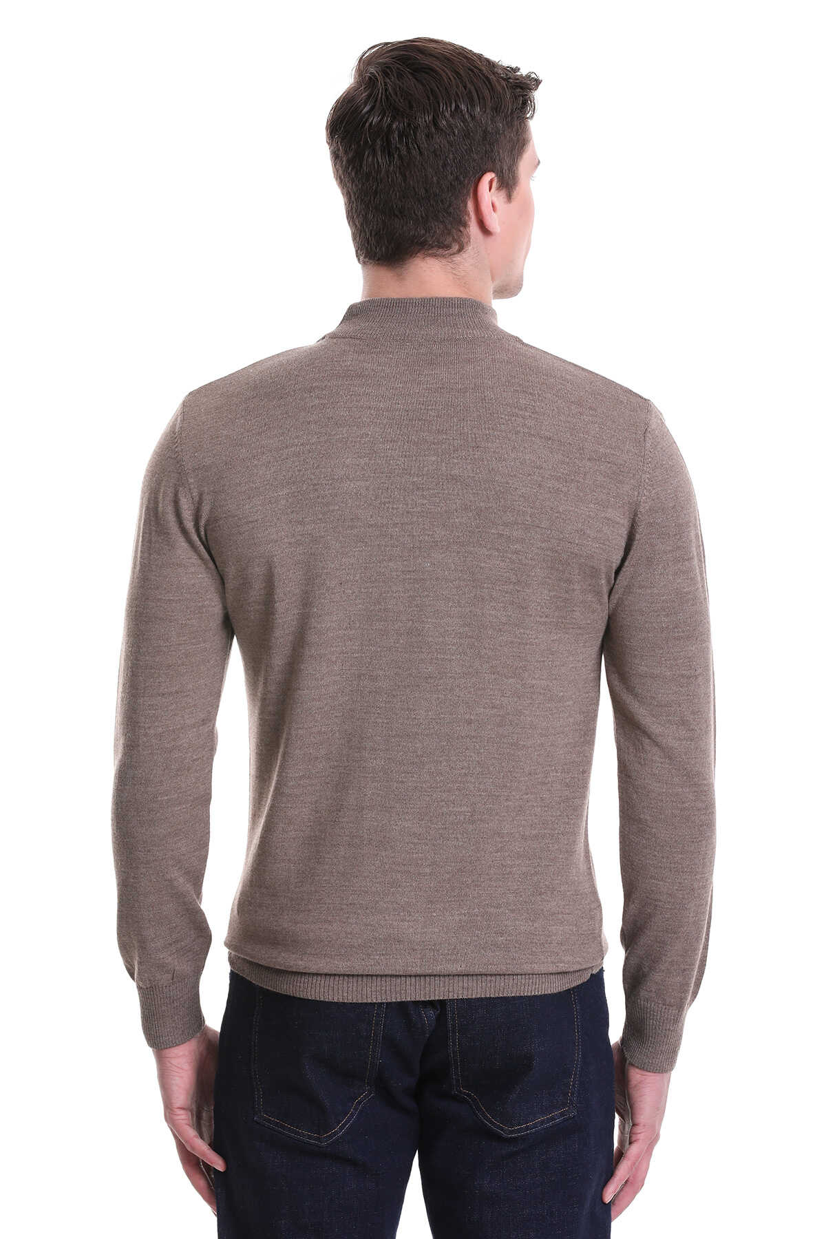 Vizon Regular Fit Yarım Balıkçı Yaka Yünlü Triko Kazak - 6