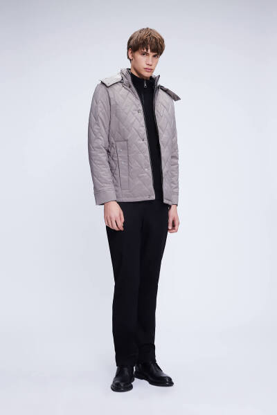 Vizon Regular Fit Hakim Yaka Kapitone Kapüşonlu Mont - 2