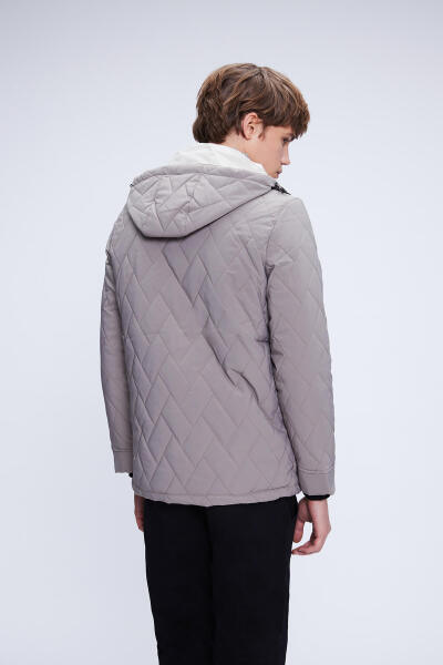 Vizon Regular Fit Hakim Yaka Kapitone Kapüşonlu Mont - 5