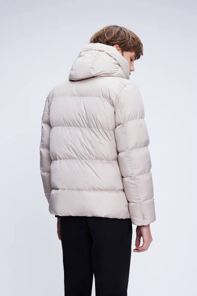 Vizon Regular Fit Hakim Yaka Kapüşonlu Şişme Mont - 5