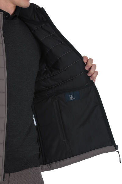 Vizon Regular Fit Hakim Yaka Şişme Mont - 6