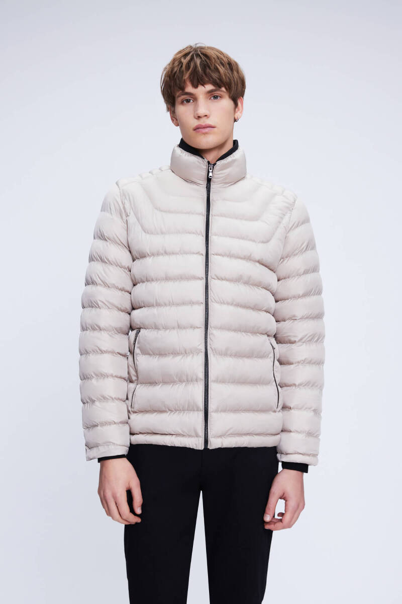 Vizon Regular Fit Hakim Yaka Şişme Mont - Hatemoğlu