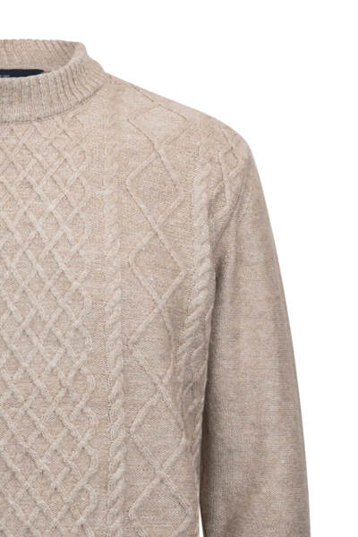 Vizon Regular Fit Jakarlı Çeyrek Balıkçı Yaka Triko Kazak - 3