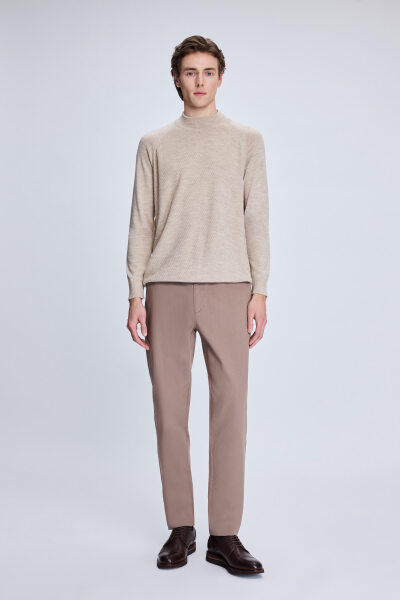 Vizon Regular Fit Jakarlı Yarım Balıkçı Yaka Yünlü Kazak - 2