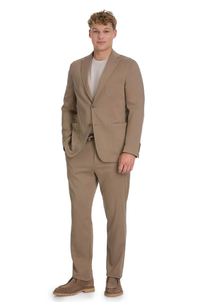 Vizon Regular Fit Mono Yaka Pamuklu Takım Elbise - HTML