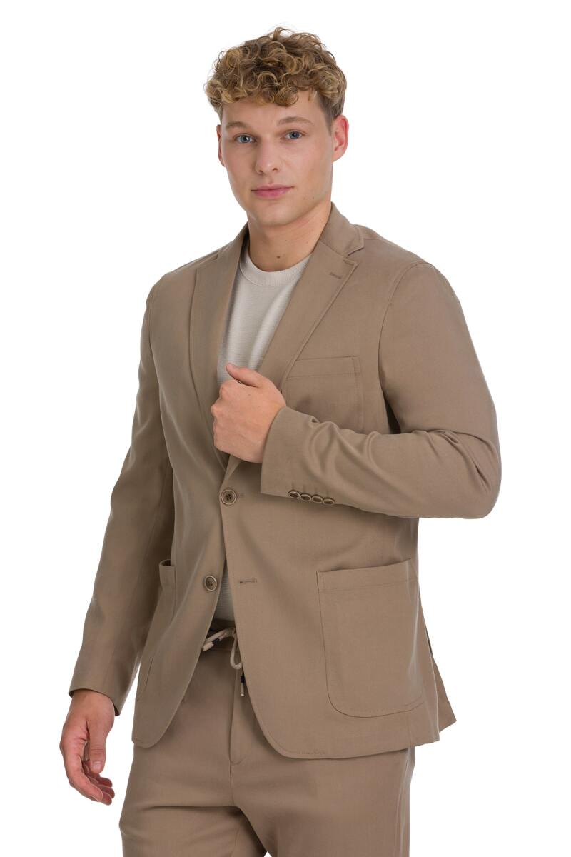 Vizon Regular Fit Mono Yaka Pamuklu Takım Elbise - HTML (1)