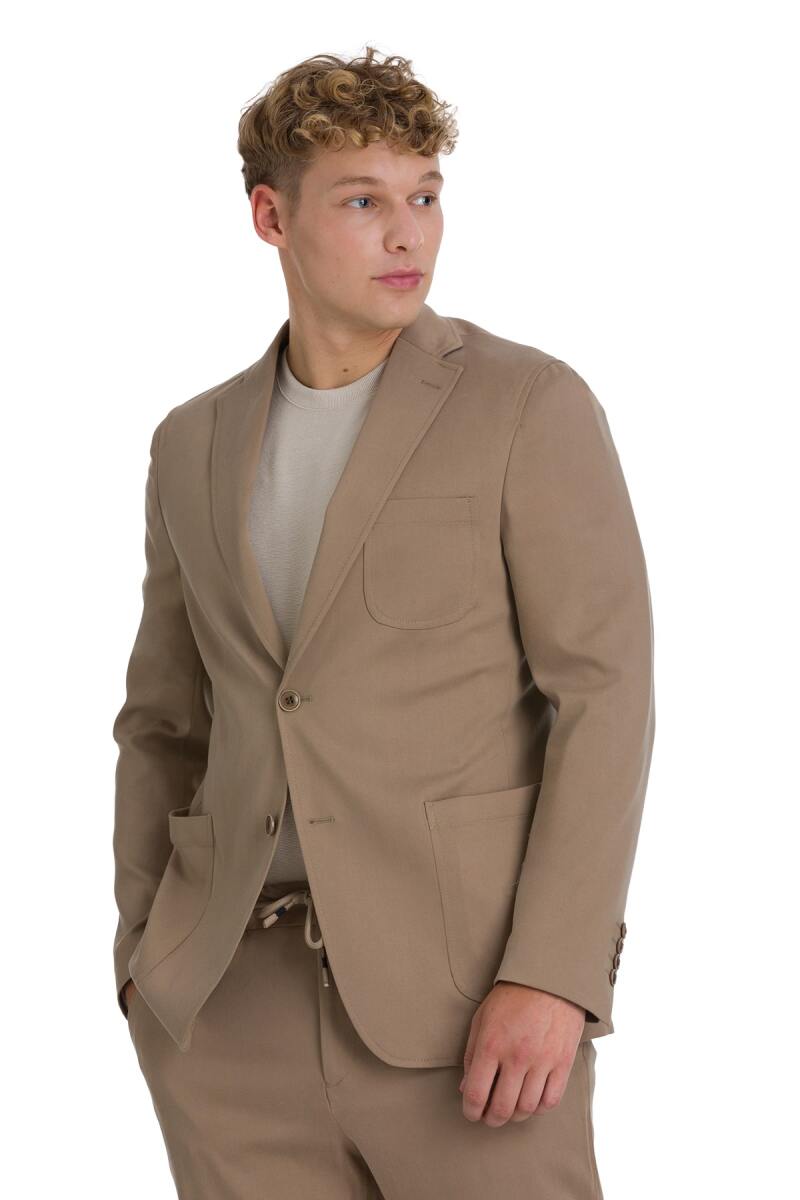 Vizon Regular Fit Mono Yaka Pamuklu Takım Elbise - HTML (1)