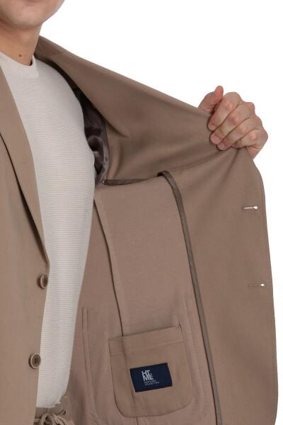 Vizon Regular Fit Mono Yaka Pamuklu Takım Elbise - 5