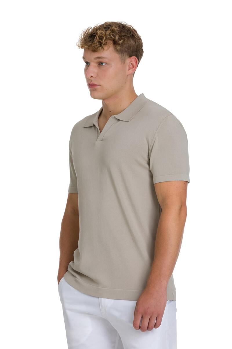 Vizon Regular Fit Polo Yaka Rayon Tişört - Saykı (1)