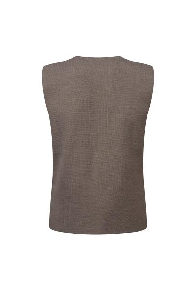 Vizon Regular Fit V Yaka Triko Yelek - 3