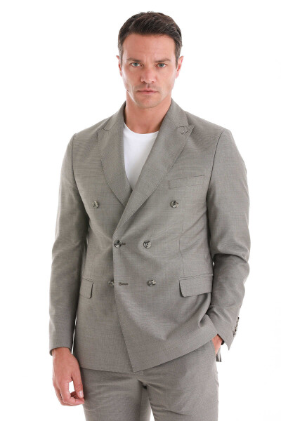 Vizon Slim Fit Kruvaze Klasik Takım Elbise - 2