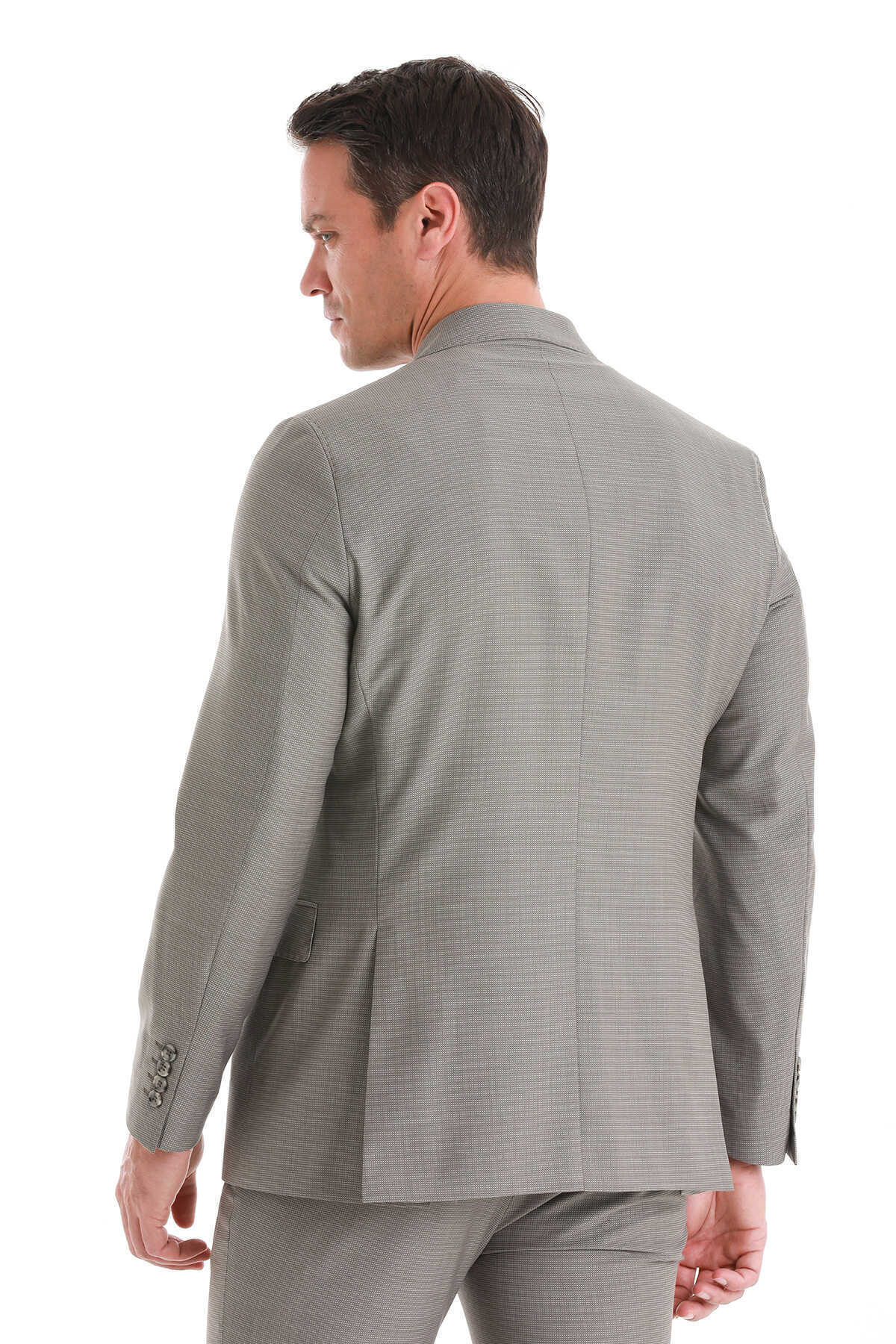 Vizon Slim Fit Kruvaze Klasik Takım Elbise - 7