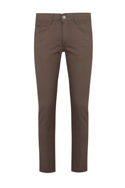 Vizon Slim Fit Desenli Pamuklu 5 Cep Kanvas Pantolon 